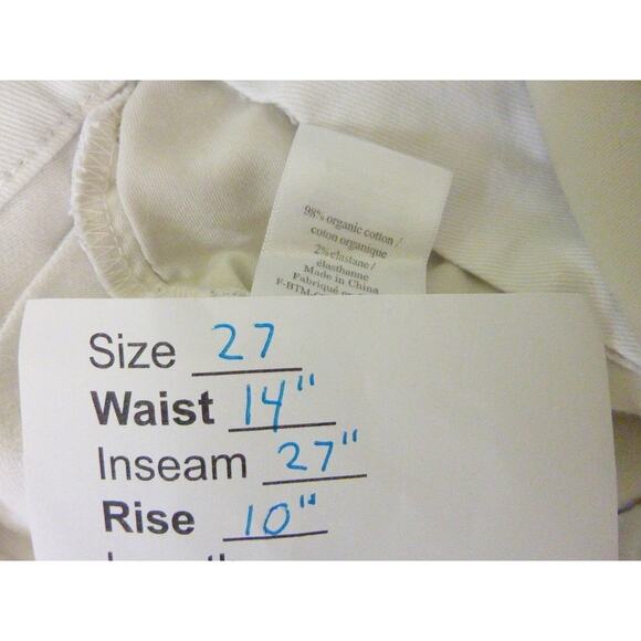 Everlane White Denim Jeans Pants 27 Barrel Utility Cropped - Picture 6 of 6